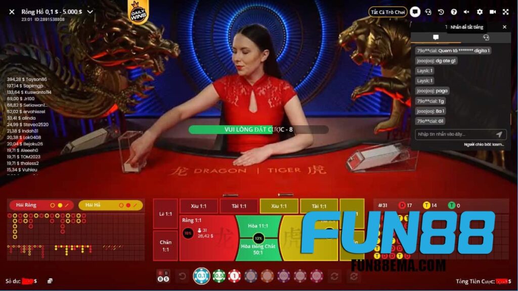 Chọn lựa cửa cược rồi chờ hệ thống Fun88 công bố kết quả