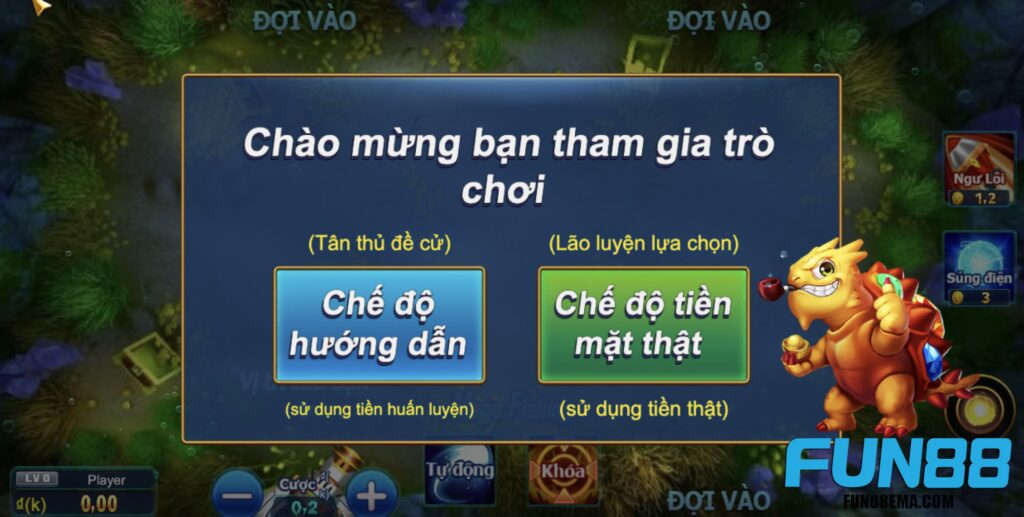 Chơi bắn cá Mega dễ dàng và nhanh chóng tại Fun88